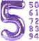 Purple 5 Balloon – 40 Inch Number Balloon for 5th Birthday Party Decorations & Purple-Themed Celebrations (Purple)